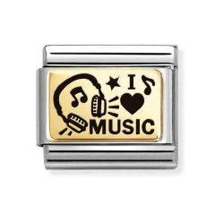Nomination Composable Classic I Love Music Link Charm