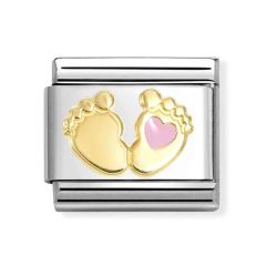 Nomination Composable Classic Pink Baby Feet Link Charm