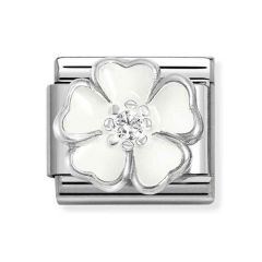 Nomination Composable Classic White Blossom Link Charm