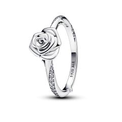 Pandora Moments Silver Rose in Bloom Ring