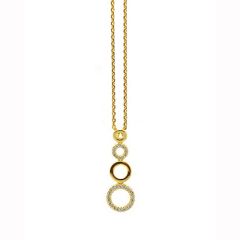 Babette Wasserman Silver Gold Plated & Zirconia Lupin Necklace