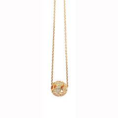 Babette Wasserman Earth Heart Rose Gold Plated & Zirconia Necklace