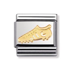 Nomination Composable Classic 18ct Gold Football Boot Charm