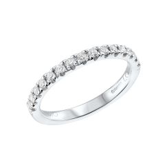 Lab Grown Diamond 0.27CT Round Half-Set Platinum Wedding Ring