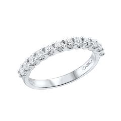 Lab Grown Diamond 0.63CT Round Brilliant Half-Set Platinum Wedding Ring