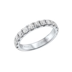 Lab Grown Diamond 0.96CT Round Full-Set Platinum Wedding Ring