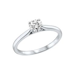 Lab Grown Diamond 0.50CT Round Solitaire Platinum Engagement Ring