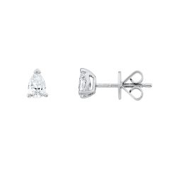 Lab Grown Diamond 0.60CT Pear Solitaire Platinum Stud Earrings