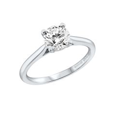 Lab Grown Diamond 1.00CT Round Solitaire Platinum Engagement Ring
