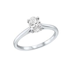 Lab Grown Diamond 0.75CT Oval Solitaire Platinum Engagement Ring