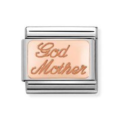 Nomination Composable Classic Steel & 9CT Rose-Gold God Mother Charm