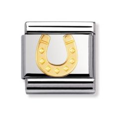 Nomination Composable Classic 18ct Gold Lucky Horse Shoe Charm