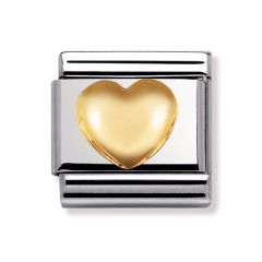 Nomination Composable Classic 18ct Gold Raised Heart Charm