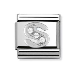 Nomination Composable Classic Silver Letter S Zirconia Charm