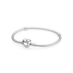 Pandora Moments Silver Bracelet With Heart Clasp