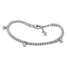 Pandora Timeless Sparkling Drops Silver Tennis Bracelet