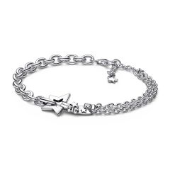 Pandora Shooting Star Silver Double Chain Bracelet