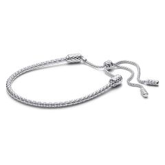 Pandora Moments Silver Studded Chain Slider Bracelet
