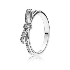 PANDORA Silver Delicate Bow Ring