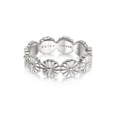 Daisy London Bloom Sterling Silver Crown Band Ring