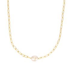 Ania Haie Pearl Sparkle Gold-Plated Chunky Chain Necklace