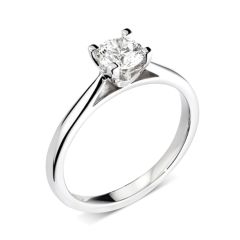 Luxe 'Arch' Round-Brilliant Diamond Engagement Ring