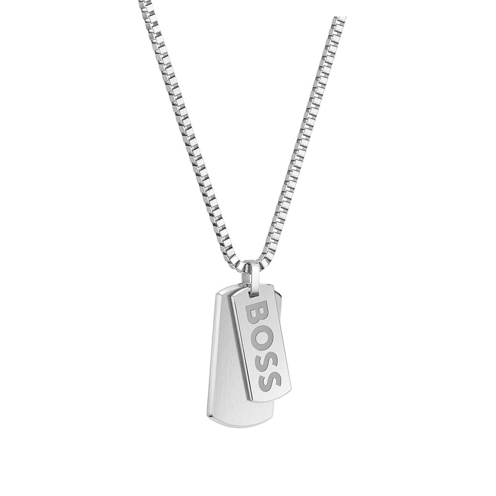 BOSS Jewellery Devon Logo Pendant Necklace & Bracelet Gift Set - 2 BOSS Jewellery Devon Logo Pendant Necklace & Bracelet Gift Set - 2