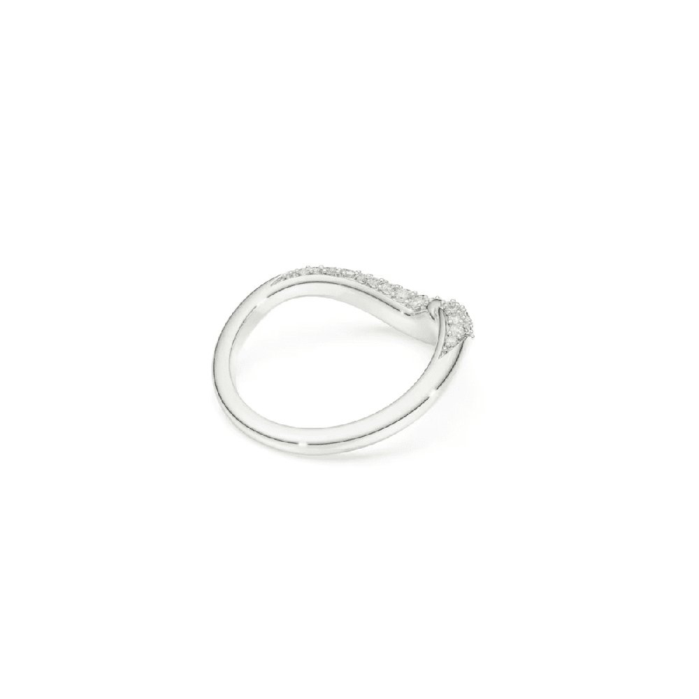Swarovski Classica Round-Cut Sterling Silver Small Open Ring - 4 Swarovski Classica Round-Cut Sterling Silver Small Open Ring - 4