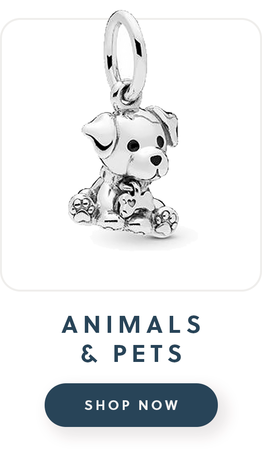 A pandora puppy charm with text animals and pets shop now