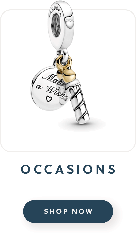 A pandora candle charm with text occasions shop now