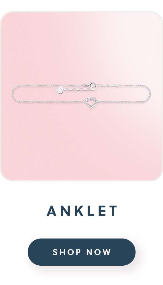 A Thomas Sabo silver anklet with text anklets shop now