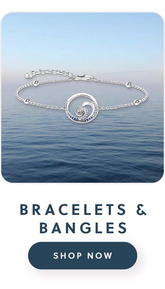 A Thomas Sabo silver wave bracelet with text bracelets and bangles shop now