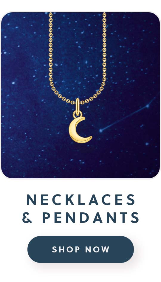 A Thomas Sabo gold moon necklace with text necklaces and pendants shop now