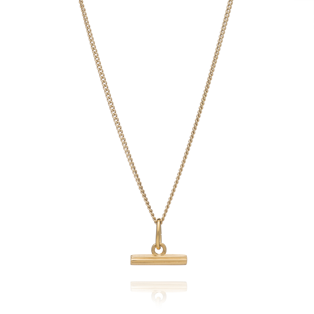 Rachel Jackson Mini Gold T-Bar Necklace